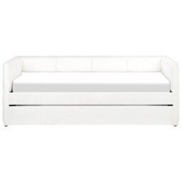 Beliani Trundle Bed Velvet Chavonne Ii 90 X 200 Cm (Eu Single) Off-White - thumbnail 7