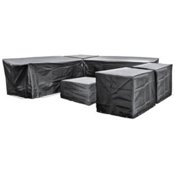 Cozy Bay Ezbreathe Malta 8 Seat Twin Chair Furniture Set Cover In Black - thumbnail 1
