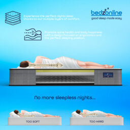 Bedz Online Bedzonline Hydro Coil Orthopaedic Memory Foam Mattress, Medium-Firm Pressure Relief, 4Ft6 Double (135X190Cm) - thumbnail 9