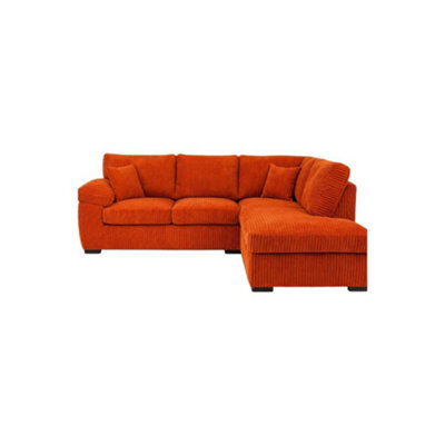 BlissFurniture Ltd Amalfi Right Hand 4 Seater Corner Sofa In Orange Fabric With Foam Seating & Modern Design