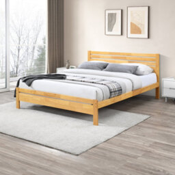 Furniturebox Uk Declan Oak Stain Solid Pine King Size Bed Frame