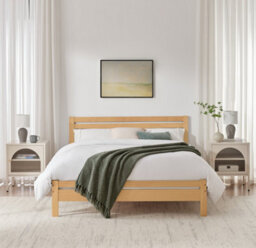 Furniturebox Uk Declan Oak Stain Solid Pine King Size Bed Frame - thumbnail 2