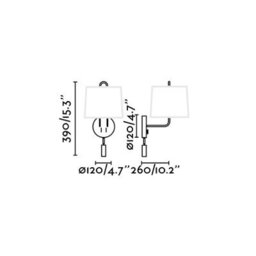 Luminosa Lighting Luminosa Montreal Reading Light Wall Light Chrome, E27, 2700K - thumbnail 2