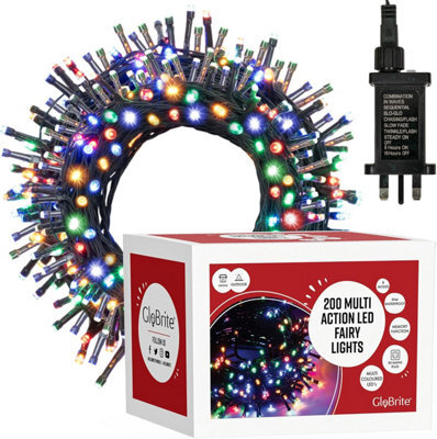 Globrite 20M 200 Led Fairy Lights Multi Colour Plug In Indoor Outdoor String Lights With 8 Modes - image 1