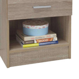 1 Drawer Bedside Table In Oak Indoor Tables With Drawers Home Tables - thumbnail 4