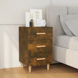 Berkfield Bedside Cabinet Smoked Oak 40X40X66 Cm Engineered Wood - thumbnail 1