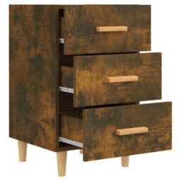 Berkfield Bedside Cabinet Smoked Oak 40X40X66 Cm Engineered Wood - thumbnail 6