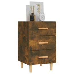 Berkfield Bedside Cabinet Smoked Oak 40X40X66 Cm Engineered Wood - thumbnail 7