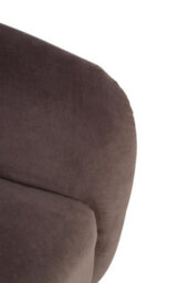 Orsina Luxurious Grey Velvet Round Chair, Velvet Upholstered Mid Century Armchair, Metal Legs Comfortable Armchair - thumbnail 9