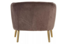 Orsina Luxurious Grey Velvet Round Chair, Velvet Upholstered Mid Century Armchair, Metal Legs Comfortable Armchair - thumbnail 4