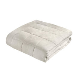Catherine Lansfield Kingsley Matt Velvet Quilted 220X220 Cm Bedspread Cream - thumbnail 3