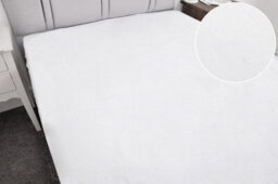 Lancashire Textiles Waterproof 100% Cotton Terry Towelling Mattress Protector To Prevent Stains And Elasticated Skirt - King Size - thumbnail 2