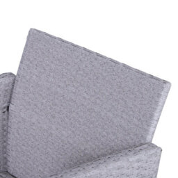 Outsunny 5 Pieces Outdoor Patio Furniture Set Wicker Conversation Set Grey - thumbnail 8