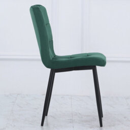 Living And Home Set Of 4 Green Dining Chairs Set Matte Velvet Kitchen Chair Accent Chair For Living Room Kitchen - thumbnail 4