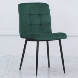 Living And Home Set Of 4 Green Dining Chairs Set Matte Velvet Kitchen Chair Accent Chair For Living Room Kitchen - thumbnail 3