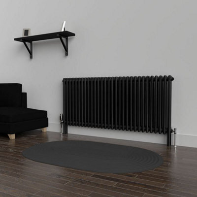Planet Radiators Three Column 300 X 1010mm Cast Iron Style Radiator Black