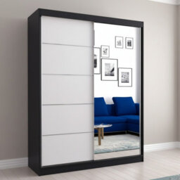 Vista 05 Sliding Door Wardrobe 150X200X61Cm Modern Wardrobe With Mirror Sonoma Finish - thumbnail 2