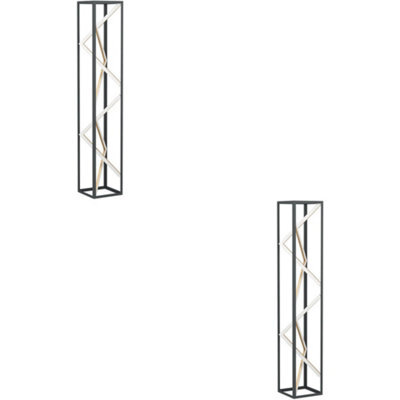 Loops 2 Pack Stylish Modern Black And Gold Floor Lamp - Elegant Indoor Lighting Solution - image 1