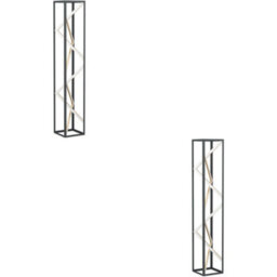 Loops 2 Pack Stylish Modern Black And Gold Floor Lamp - Elegant Indoor Lighting Solution - thumbnail 1
