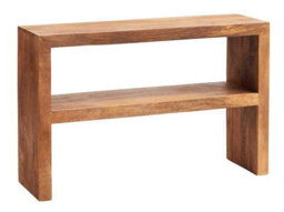 Wyld Haus Manila Light Mango Wood Console Table With Shelf, 1180 X 350 X 780 mm - thumbnail 2