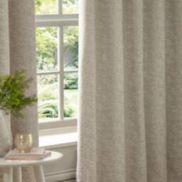 Paoletti Galaxy Fully Lined Chenille Eyelet Curtain Pair, Ivory, (W) 117 X (D) 137Cm - thumbnail 4