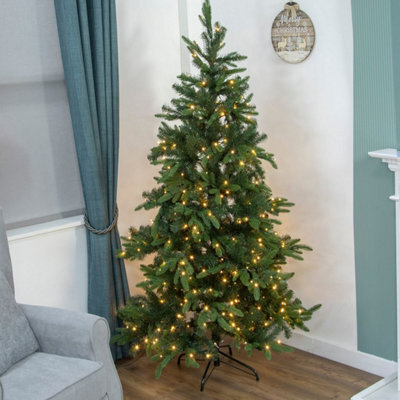 The Christmas Workshop 72019 6Ft Pre-Lit Mixed Fir Artificial Christmas Tree - image 1