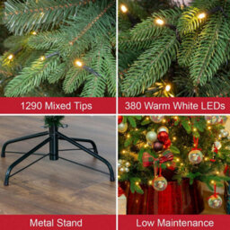 The Christmas Workshop 72019 6Ft Pre-Lit Mixed Fir Artificial Christmas Tree - thumbnail 3