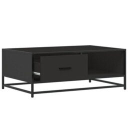 Berkfield Coffee Table Black 90X57X35 Cm Engineered Wood And Metal - thumbnail 8
