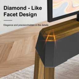 40-86'' Led Flat Premium Wood Easel Tv Stand Cable Management With Stable 4 Legs - thumbnail 5