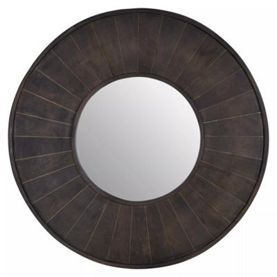 Orsina Sagor Wall Mirror, Grey, Metal, Wood - image 1