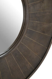 Orsina Sagor Wall Mirror, Grey, Metal, Wood - thumbnail 4