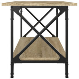 Berkfield Classic Coffee Table Sonoma Oak 80X45X45 Cm Engineered Wood And Iron - thumbnail 5