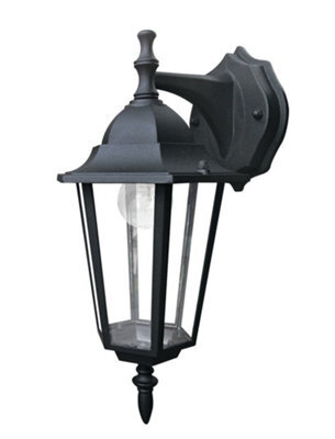 Luminosa Lighting Luminosa Milano Outdoor Down Wall Lanterns Black, Ip44 20.8X36X17Cm