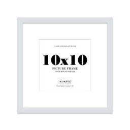 "10X10"" Light Grey Picture Frame - 10X10"" Square Frame With 8X8"" Mount For 10X10""/8X8"" Pictures Moderrn Style Thin Edge, 1 Pack" - thumbnail 1
