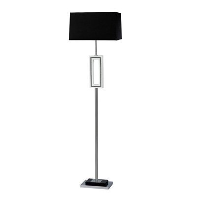 Luminosa Lighting Luminosa (Dh) Linea Floor Lamp E27 Black Shade Polished Chrome/black/crystal - image 1