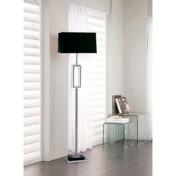 Luminosa Lighting Luminosa (Dh) Linea Floor Lamp E27 Black Shade Polished Chrome/black/crystal - thumbnail 2