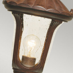 Luminosa Lighting Elstead Chicago 1 Light Small Outdoor Pedestal Lantern Rusty Bronze Ip44, E27 - thumbnail 3