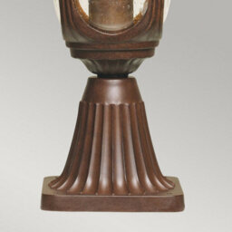 Luminosa Lighting Elstead Chicago 1 Light Small Outdoor Pedestal Lantern Rusty Bronze Ip44, E27 - thumbnail 4