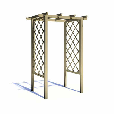 Shire Arch Trellis Pergola 4 X 3 Feet Pressure Treated Wooden Arches - L103 X W133 X H242.6 Cm - image 1