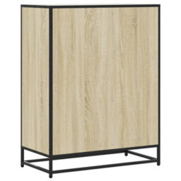 Berkfield Shoe Cabinet Sonoma Oak 75X38X97.5 Cm Engineered Wood And Metal - thumbnail 6