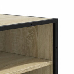 Berkfield Shoe Cabinet Sonoma Oak 75X38X97.5 Cm Engineered Wood And Metal - thumbnail 7