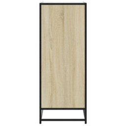 Berkfield Shoe Cabinet Sonoma Oak 75X38X97.5 Cm Engineered Wood And Metal - thumbnail 5