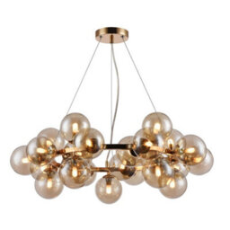 Luminosa Lighting Luminosa Dallas Ceiling Pendant Lamp Gold, 25 Light, G9 - thumbnail 5
