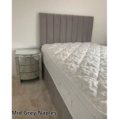 Stratus Interiors Oulton Wing Back Panel Headboard Divan Bed Optional Storage - Add Professional Assembly & Delivery- Small Double - 2 Drawer - image 1