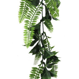 True Products Artificial Fern & White Flower Vine 60Cm - thumbnail 2