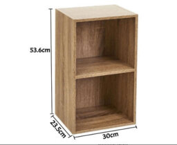 Spot On Dealz 2 Cube Storage Unit Small Bookcase Wooden Storage Cabinets Book Shelf Shelves Bookcases - thumbnail 2