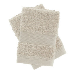 Catherine Lansfield Anti-Bacterial Cotton 30X30Cm Face Cloth Pair Natural - thumbnail 5