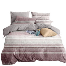 Neel Blue King Size Printed Duvet Cover & 2 Matching Pillow Cases - Pink - thumbnail 1