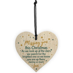 Red Ocean Memorial Christmas Tree Decoration Mum Dad Grandad Grandma Nan Gran Wooden Sign - thumbnail 5