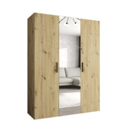 Arte Bari Ii Hinged Door Wardrobe 150Cm In Oak Artisan - Warmth, Reflection, And Family-Friendly Organisation - thumbnail 2